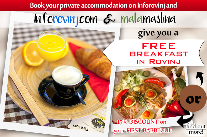 Your FIRST breakfast in Rovinj for FREE!